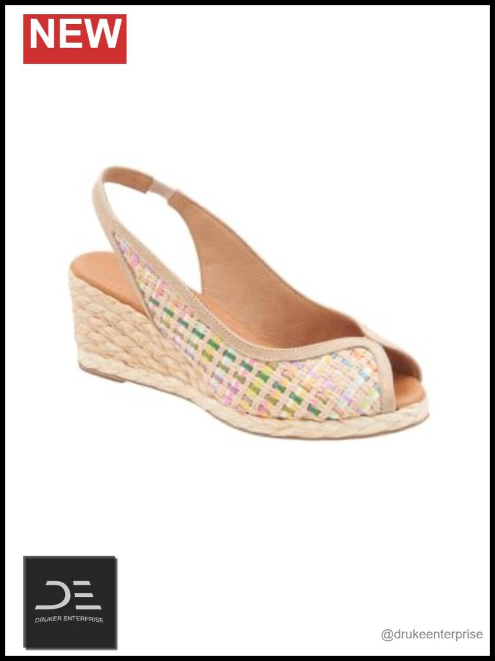 Espadrille Wedge Sandals Peep Toe Slingback